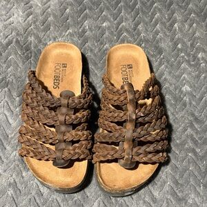 White Mountain Tan Braided Sandals